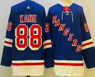 Mens New York Rangers #88 Patrick Kane Blue Authentic Jersey->new york rangers->NHL Jersey